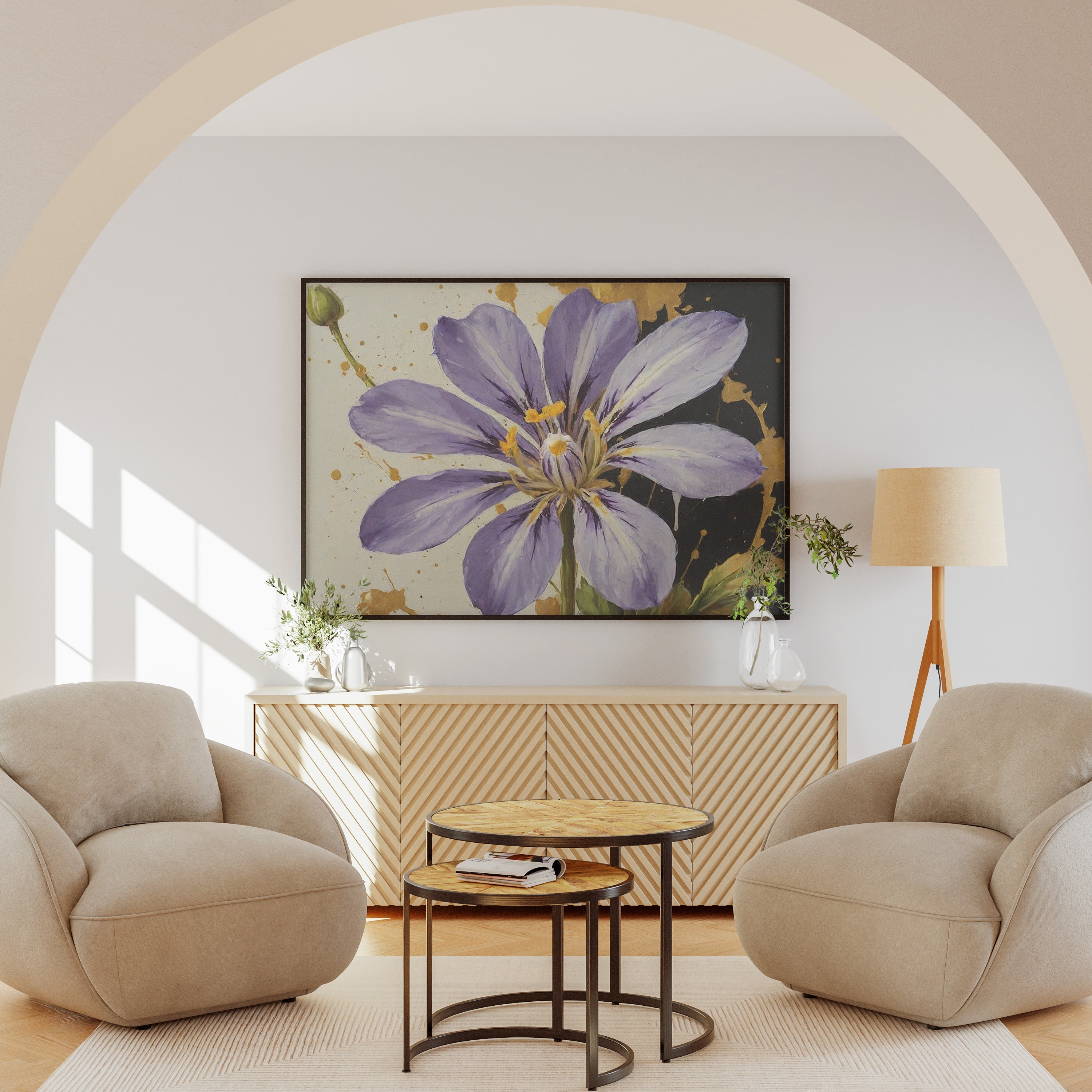 impresión en tela - Arte Floral Abstrata