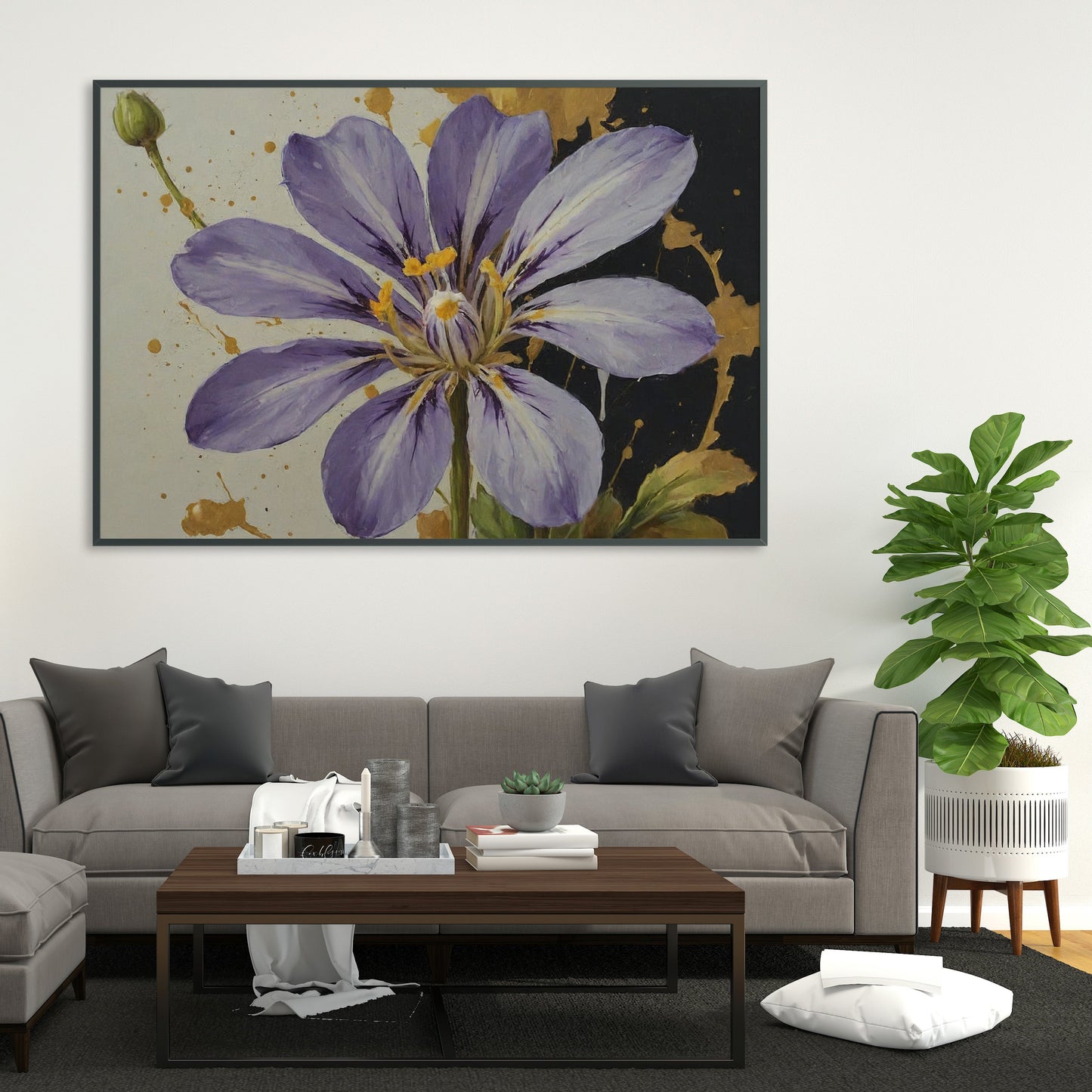 impressão em tela - Arte Floral Abstrata