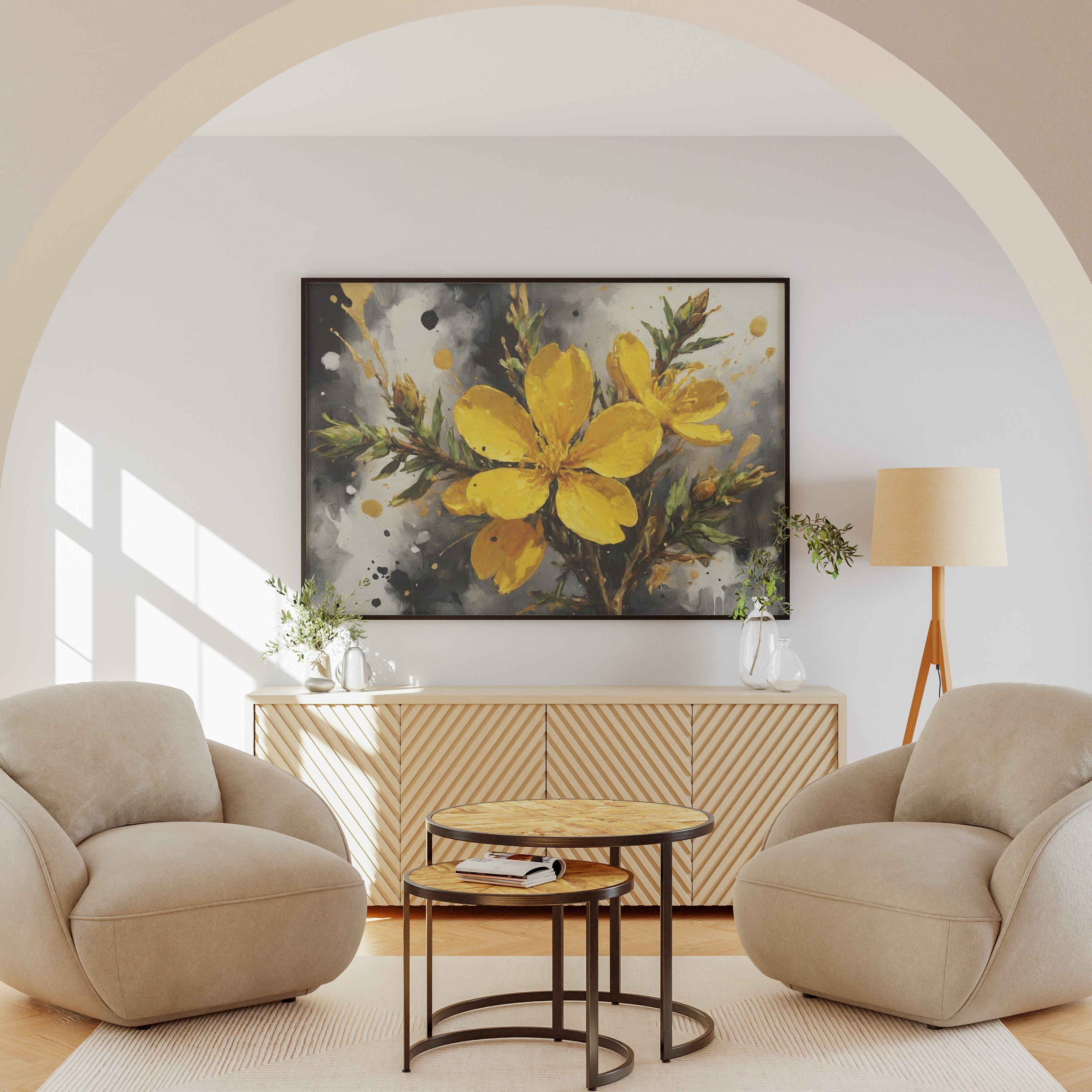 cuadros vintage - Arte Floral Abstrata