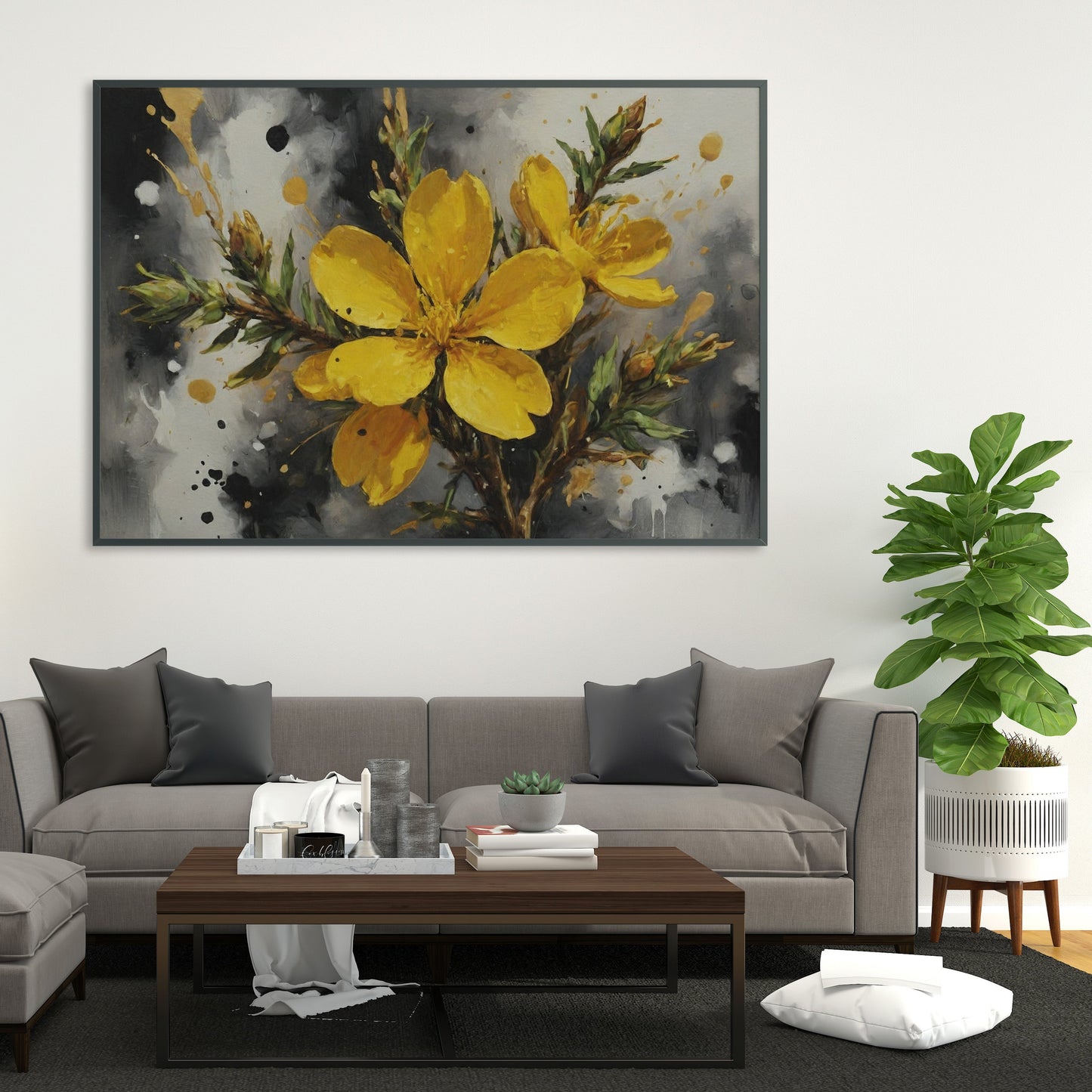 quadros vintage - Arte Floral Abstrata