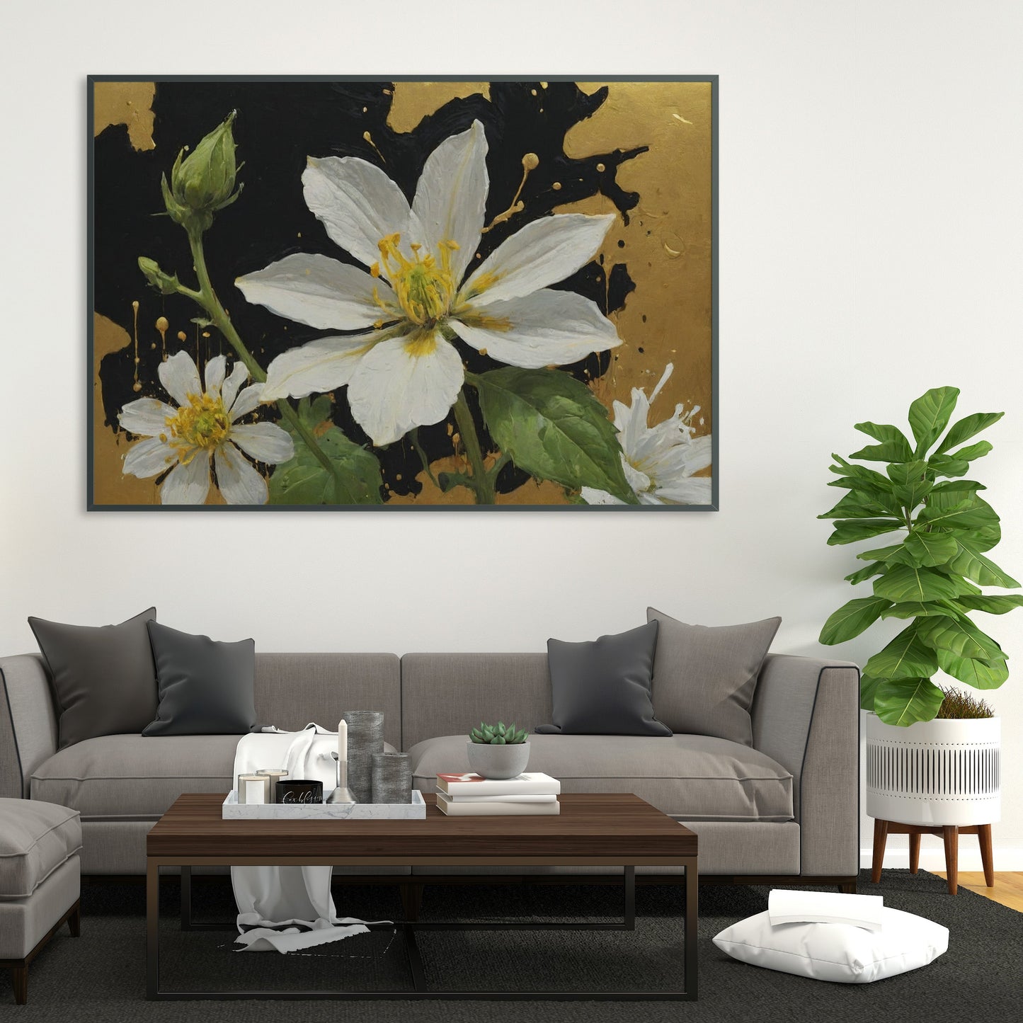 decoração de parede - Arte Floral Abstrata