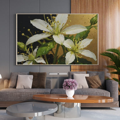 arte em canvas - Arte Floral Abstrata