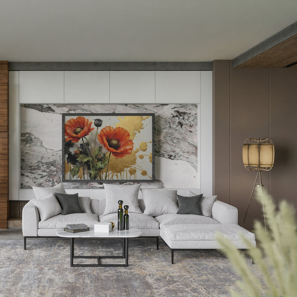 cuadros para sala - Arte floral abstrata