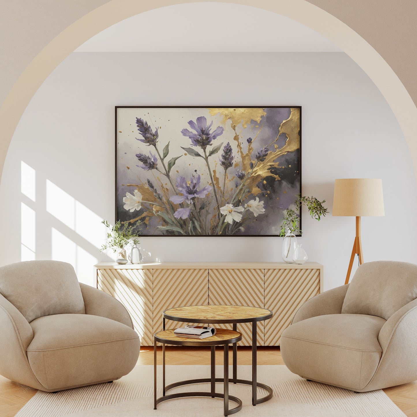 quadros com moldura - Arte Floral Abstrata