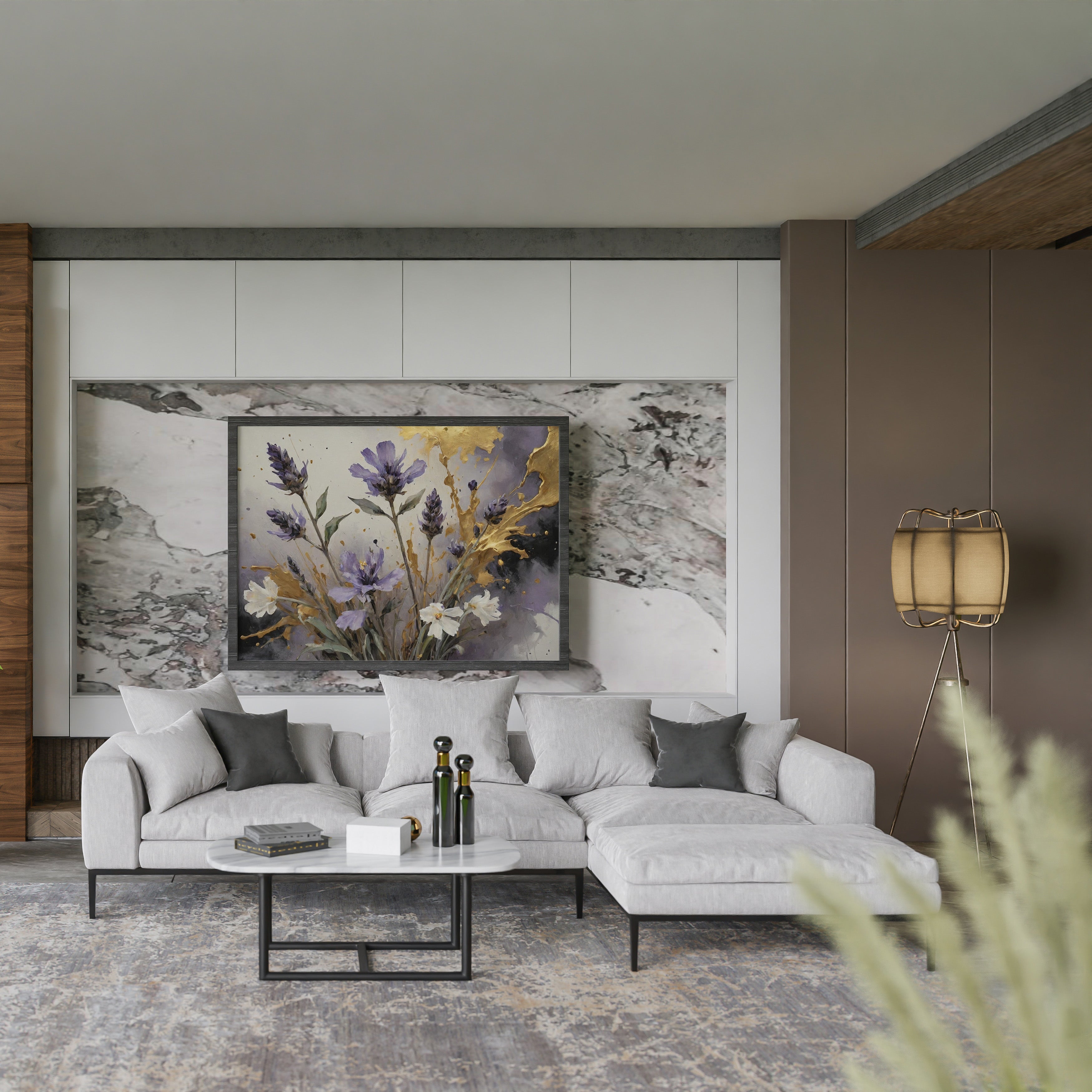 cuadros con moldura - Arte Floral Abstrata