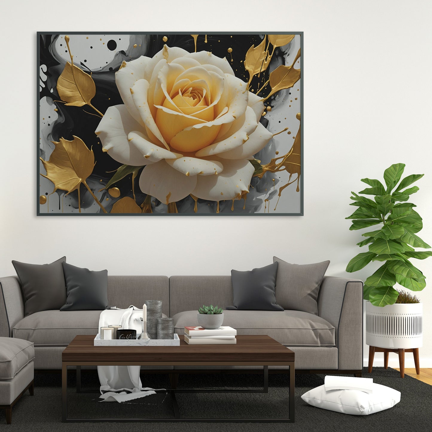 quadros para quarto - Arte Floral Abstrata