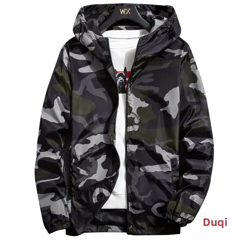 Chaqueta de Hombre Outdoor Camuflaje Casual Protección Solar Abrigo de Verano