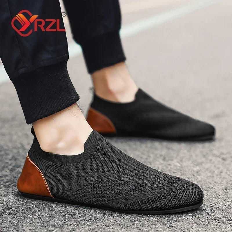 Mocasines para Hombre Suaves de Conducción, Transpirables de Malla, Zapatos Casual Slip-On