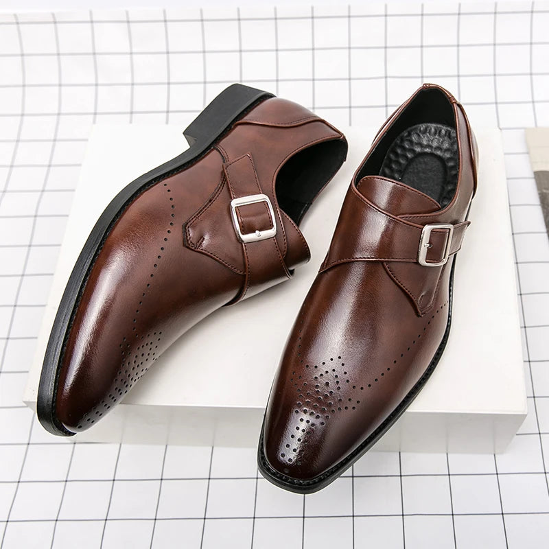 Zapatos de Vestir para Hombre Boda Fiesta Mocasines Italianos de Alta Calidad Talla Grande 48