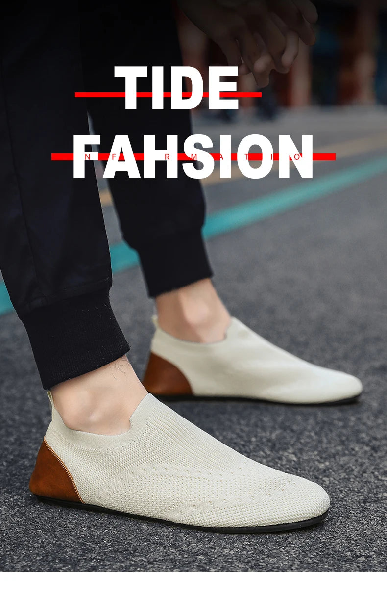 Mocasines para Hombre Suaves de Conducción, Transpirables de Malla, Zapatos Casual Slip-On