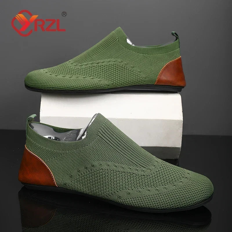 Mocasines para Hombre Suaves de Conducción, Transpirables de Malla, Zapatos Casual Slip-On