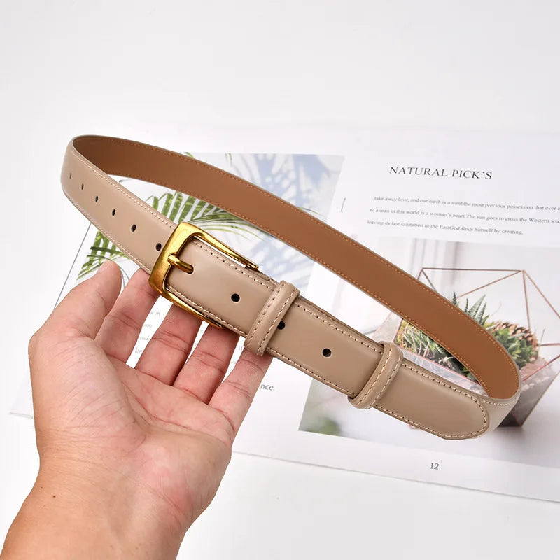 Cinturón de Mujer Retro de Lujo de Cuero Diseñador Accesorio para Vestido