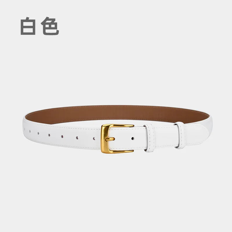 Cinturón de Mujer Retro de Lujo de Cuero Diseñador Accesorio para Vestido