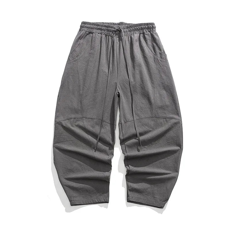 Pantalones Harem para Hombre de Lino Suelto Oversized Casual de Primavera