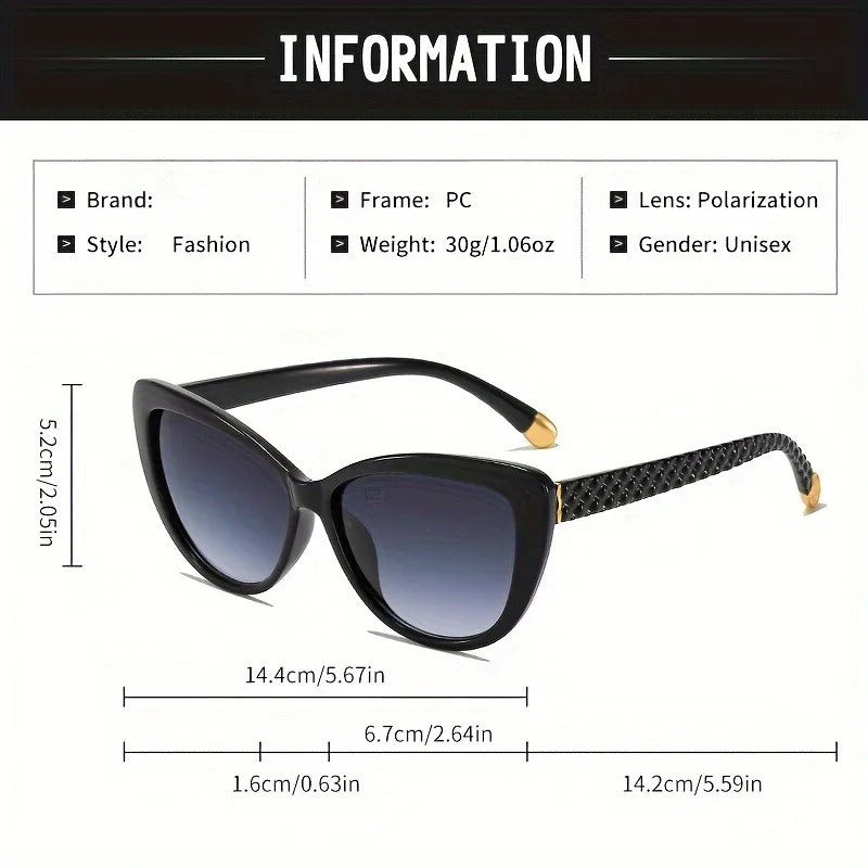 Gafas de sol para hombres y mujeres UV400 estilo ojo de gato para exteriores