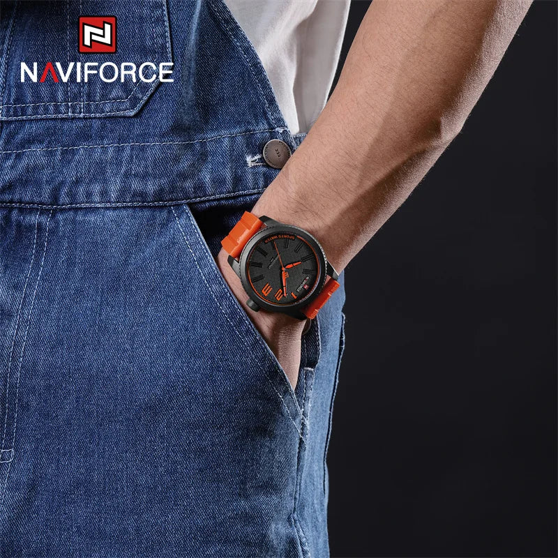 Reloj de Cuarzo para Hombre 30ATM Impermeable con Correa de Silicona Militar 2022