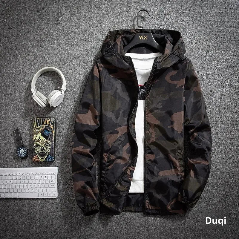 Chaqueta de Hombre Outdoor Camuflaje Casual Protección Solar Abrigo de Verano