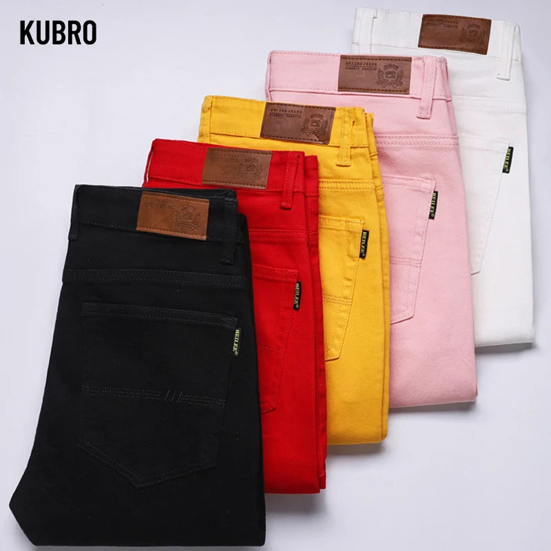 Pantalones de Hombre 5 Colores Algodón Casual Slim Rectos 4 Estaciones
