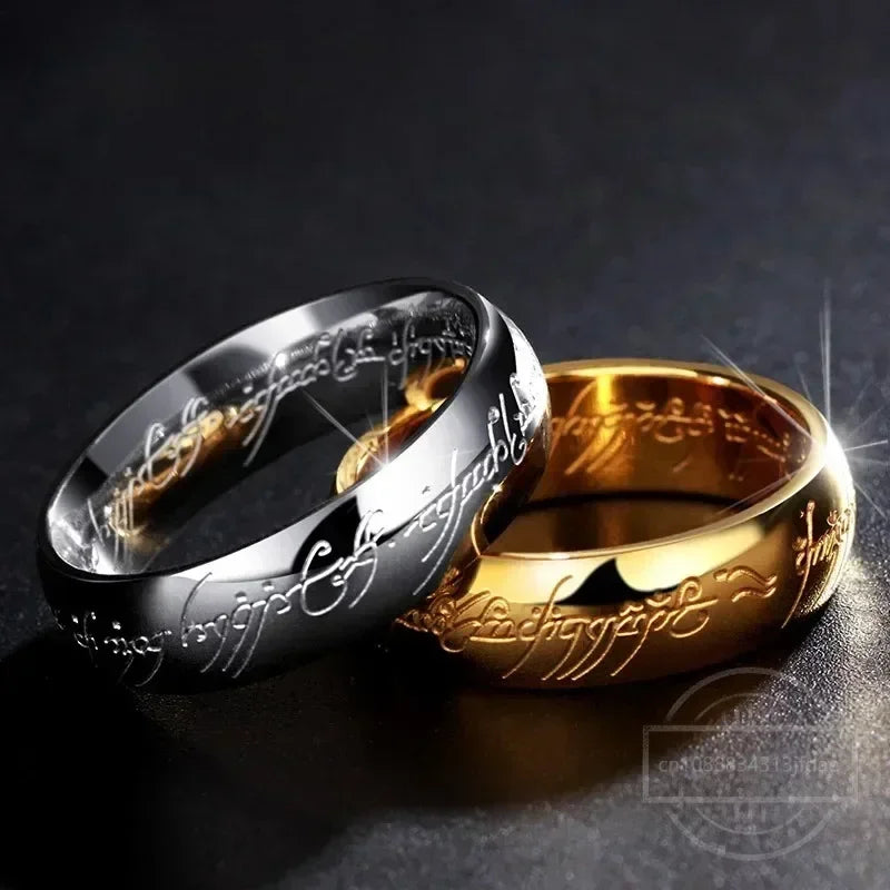 Anillos de Boda de Acero Inoxidable Grabados para Parejas - Joyería de Moda y Regalos