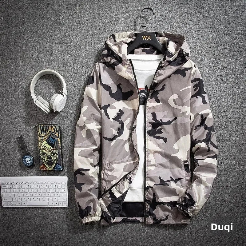 Chaqueta de Hombre Outdoor Camuflaje Casual Protección Solar Abrigo de Verano