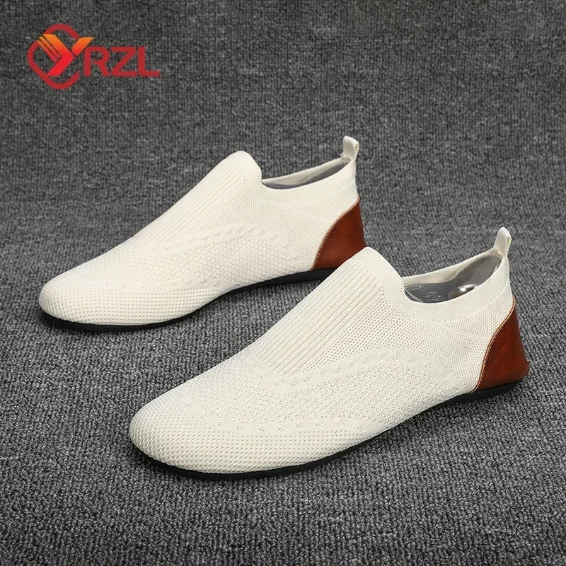 Mocasines para Hombre Suaves de Conducción, Transpirables de Malla, Zapatos Casual Slip-On