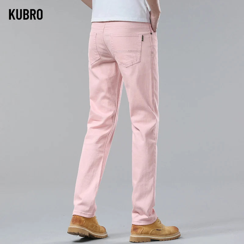 Pantalones de Hombre 5 Colores Algodón Casual Slim Rectos 4 Estaciones