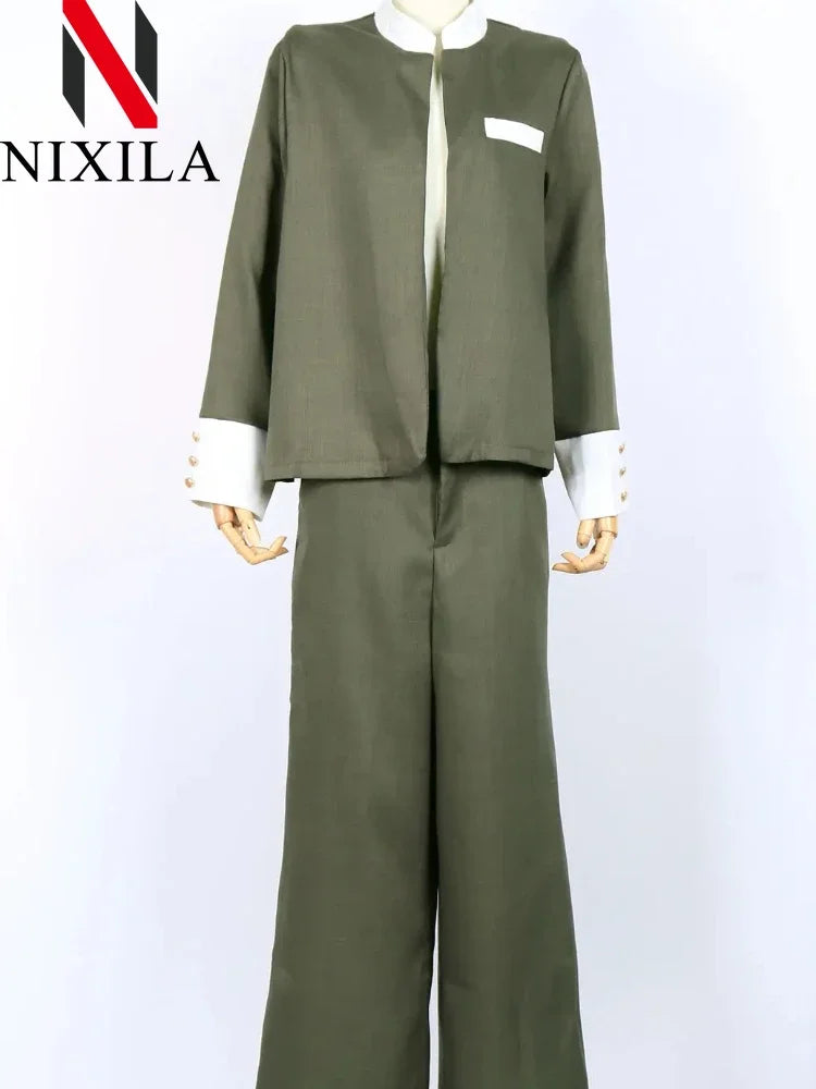 Conjunto de Pantalón para Mujer, Blazer Elegante, Cárdigan y Abrigo, Dos Piezas