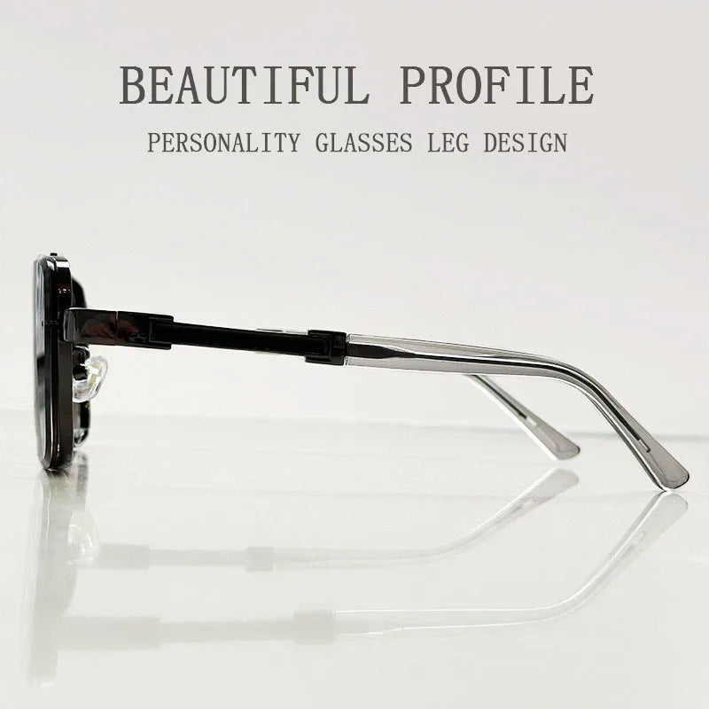 Gafas de sol de lujo para hombres vintage al aire libre tendencia 2025