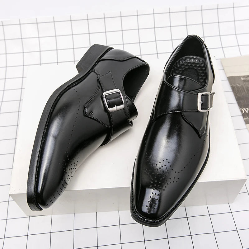 Zapatos de Vestir para Hombre Boda Fiesta Mocasines Italianos de Alta Calidad Talla Grande 48