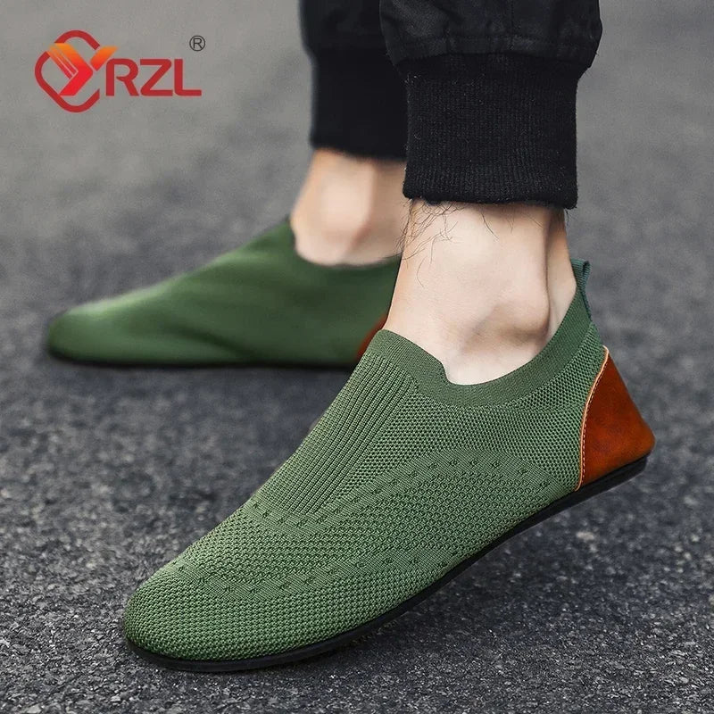 Mocasines para Hombre Suaves de Conducción, Transpirables de Malla, Zapatos Casual Slip-On