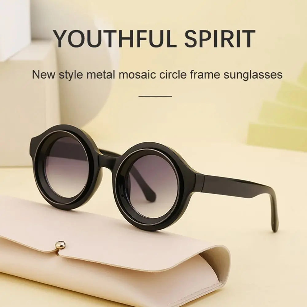 Gafas de sol Steampunk con protección UV, estilo Y2K, para mujeres y hombres