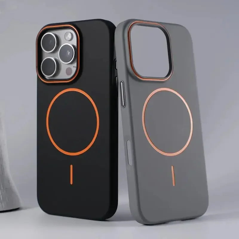 Funda Ultradelgada MagSafe para iPhone 12-17 con Lente Mate y Carga Inalámbrica