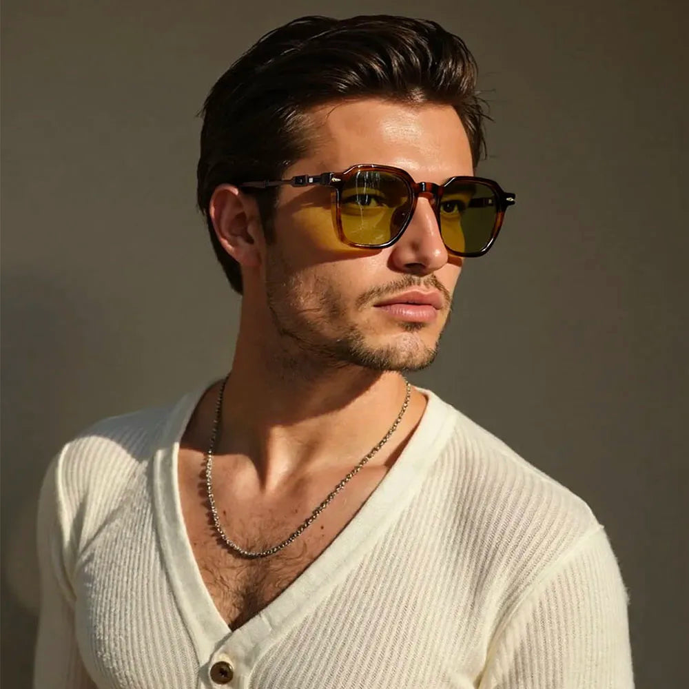 Gafas de sol cuadradas vintage unisex de moda para vacaciones