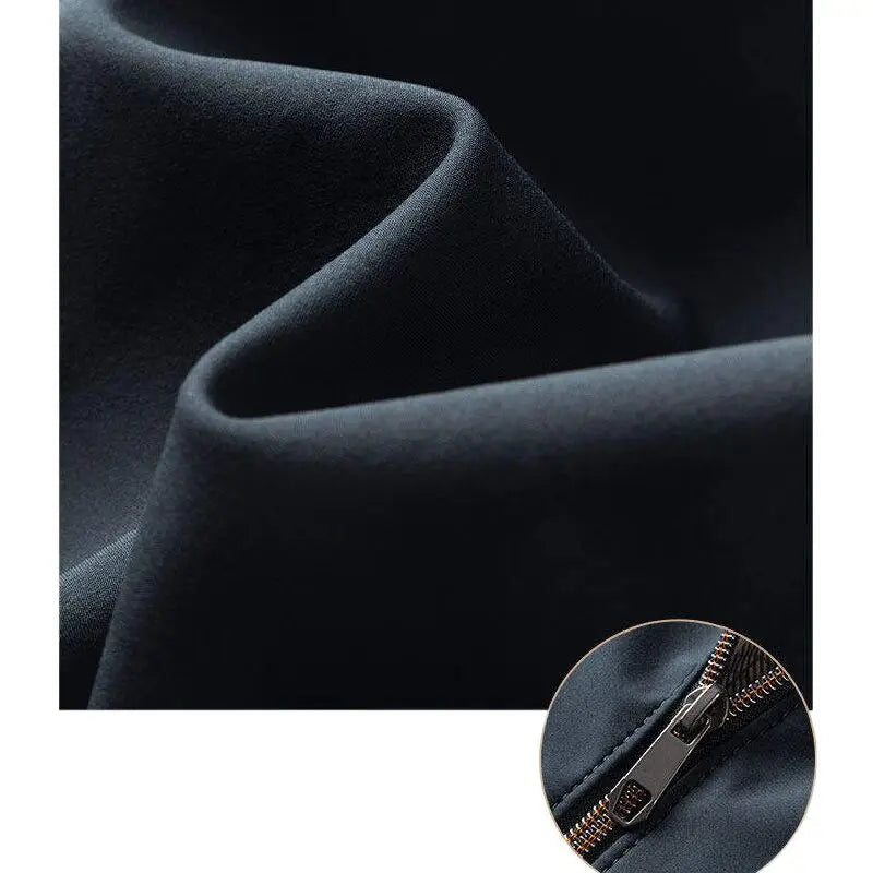 Chaqueta para Hombre Sin Arrugas de Negocios con Cuello Alto, Abrigo de Primavera Otoño Talla Grande